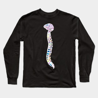 Funfetti Brain and Spine (White Pattern) Long Sleeve T-Shirt